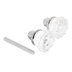 Crystal Mortise Style Fluted Glass Door Knobs - Antique Doorknobs For Interior Doors (Gold, 4 Sets